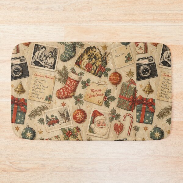 Item preview, Holiday Cheer Christmas Memories Pattern Vintage Christmas Design designed and sold by LiviuGligoros.