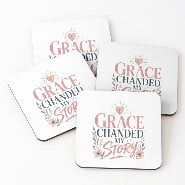 Item preview, Grace Changed My Story Christian Floral Cross Design designed and sold by Rosie's Wildflower Boutique.