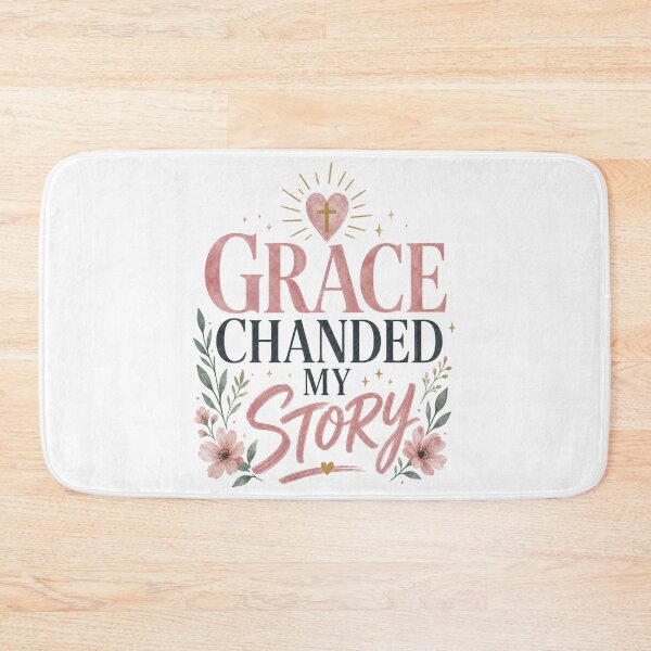 Item preview, Grace Changed My Story Christian Floral Cross Design designed and sold by Rosie's Wildflower Boutique.