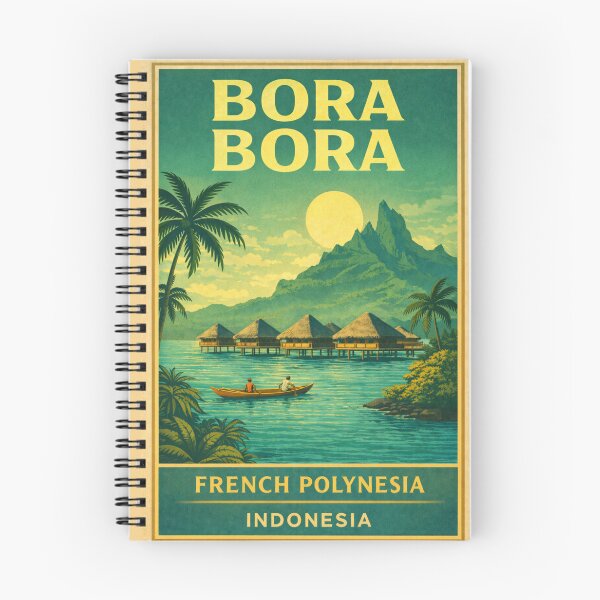 Item preview, Bora Bora Vintage Travel Poster – French Polynesia Tropical Island Wall Art designed and sold by Eclipse 3699.