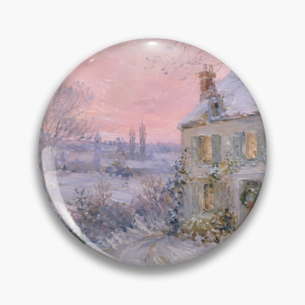 Item preview, Cozy Winter Cottage Snowy Landscape Christmas Wall Art designed and sold by GutyzDesignsES.