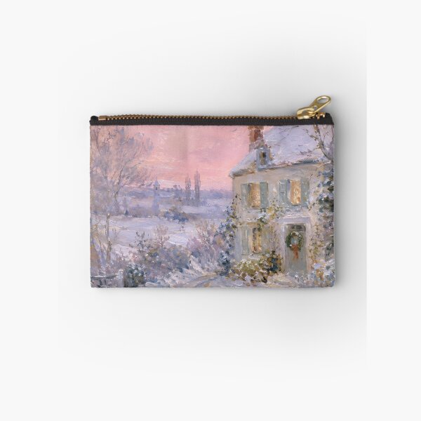 Item preview, Cozy Winter Cottage Snowy Landscape Christmas Wall Art designed and sold by GutyzDesignsES.