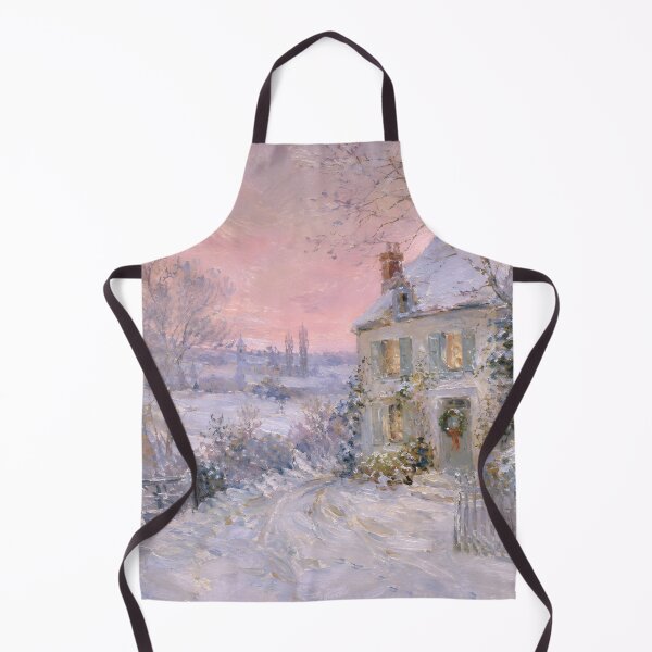 Item preview, Cozy Winter Cottage Snowy Landscape Christmas Wall Art designed and sold by GutyzDesignsES.