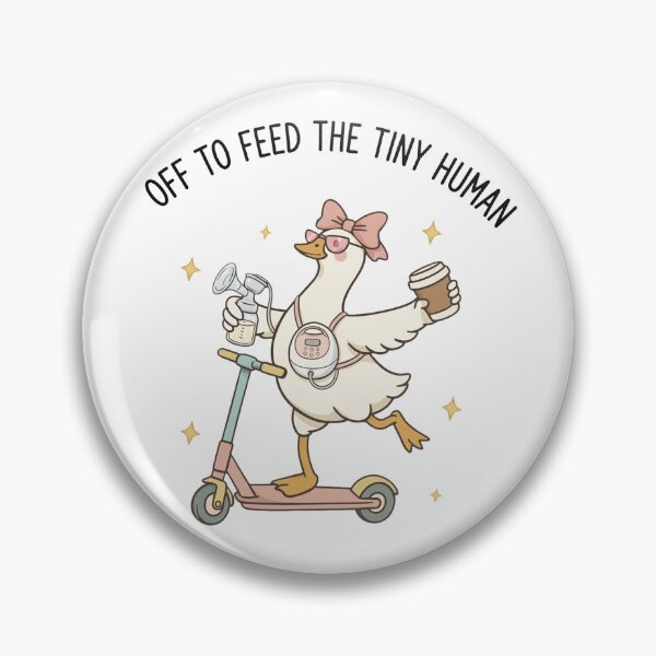 Item preview, Off To Feed The Tiny Human Funny Breastfeeding Mom New Mom Shirt designed and sold by fungyar.