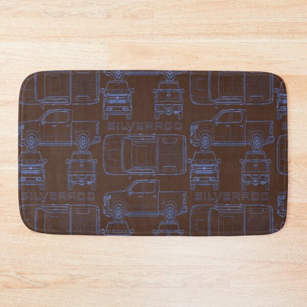 Item preview, Chevrolet Silverado Technical Blueprint – Blue Line Art designed and sold by jubileuuu.