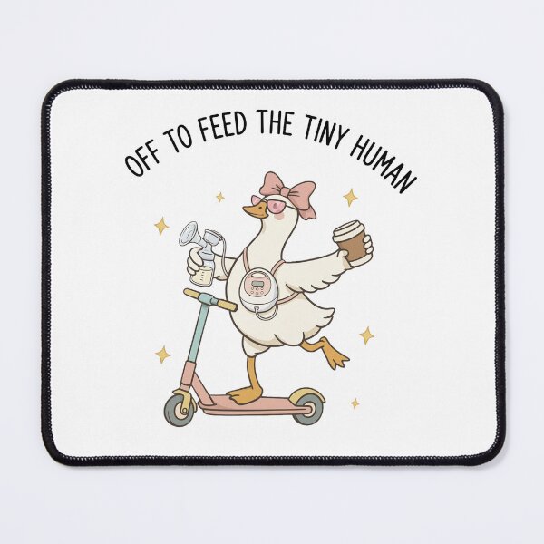 Item preview, Off To Feed The Tiny Human Funny Breastfeeding Mom New Mom Shirt designed and sold by fungyar.