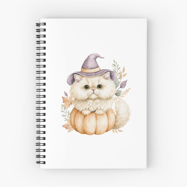 Item preview, Cute Selkirk Rex Cat in Pumpkin Witch Hat Autumn Watercolor designed and sold by TheAnimalZ00.