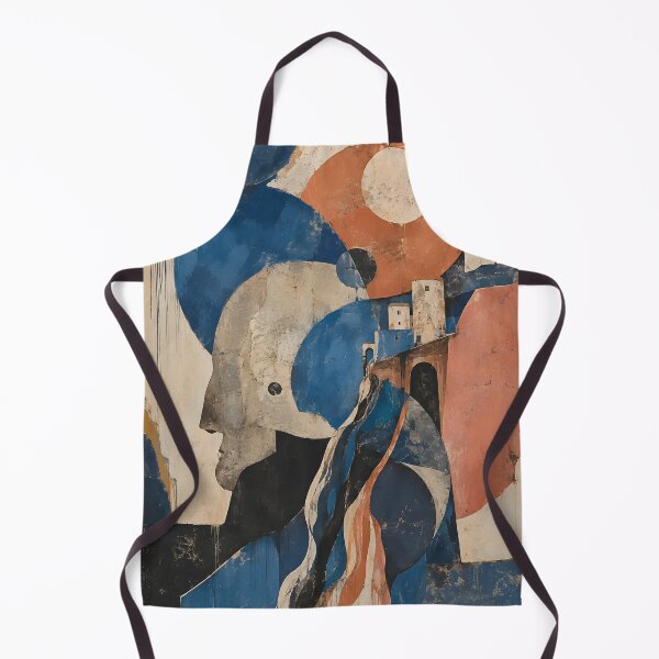 Item preview, Mediterranean Blue Terracotta Geometric Abstract Wall Art designed and sold by GutyzDesignsES.