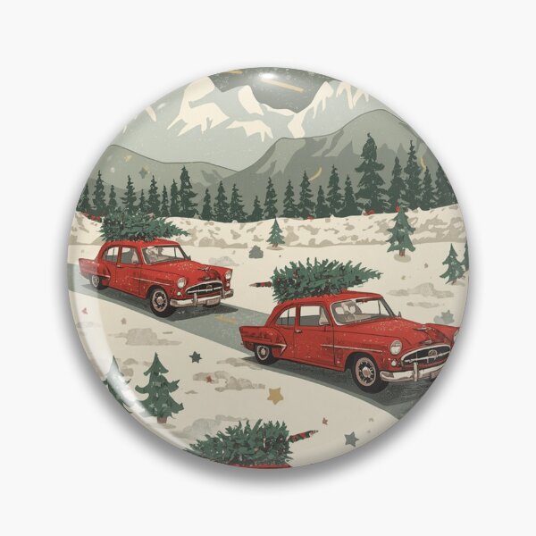 Item preview, Vintage Christmas Road Trip Pattern Retro Holiday Travel Design designed and sold by LiviuGligoros.