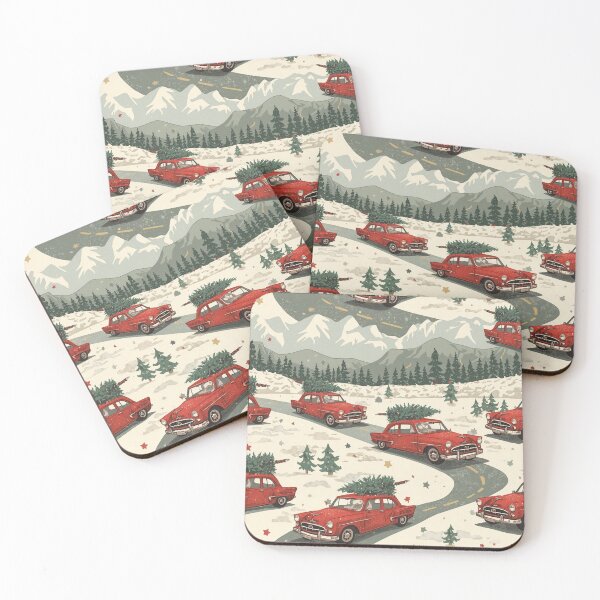 Item preview, Vintage Christmas Road Trip Pattern Retro Holiday Travel Design designed and sold by LiviuGligoros.