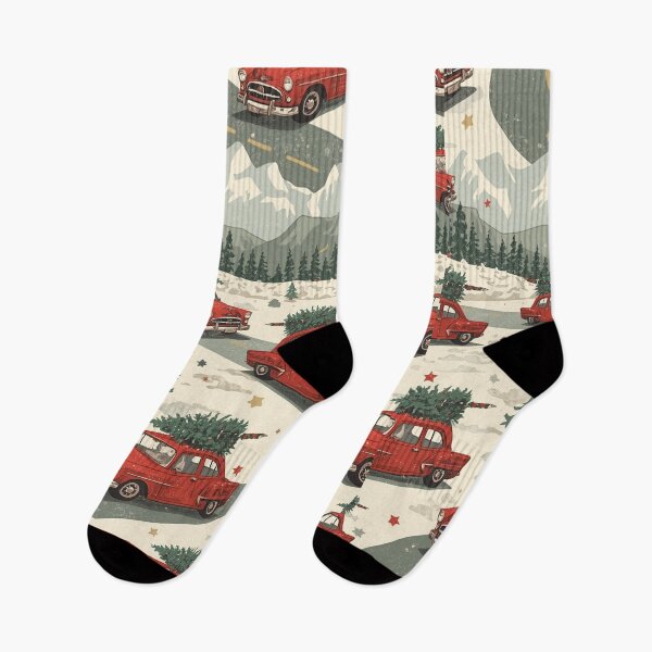 Item preview, Vintage Christmas Road Trip Pattern Retro Holiday Travel Design designed and sold by LiviuGligoros.
