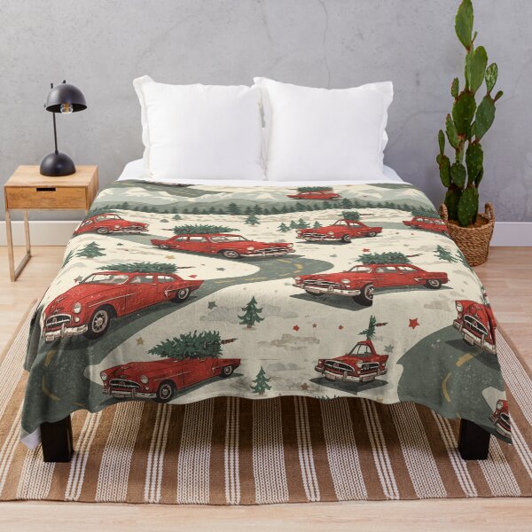 Item preview, Vintage Christmas Road Trip Pattern Retro Holiday Travel Design designed and sold by LiviuGligoros.
