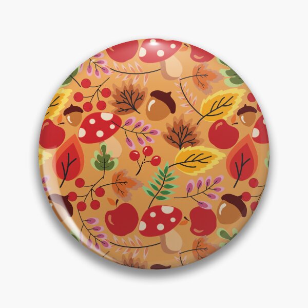 Item preview, Autumn Leaves and Mushrooms Seamless Pattern designed and sold by PowerAntShop.