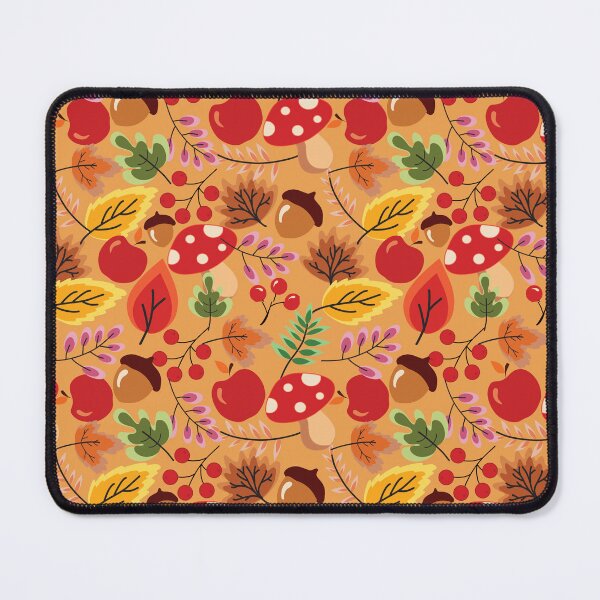 Item preview, Autumn Leaves and Mushrooms Seamless Pattern designed and sold by PowerAntShop.