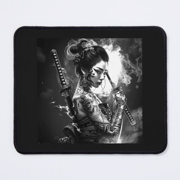 Item preview, Samurai Warrior Woman – Japanese Inspired Tattoo Art designed and sold by inkoutninja.