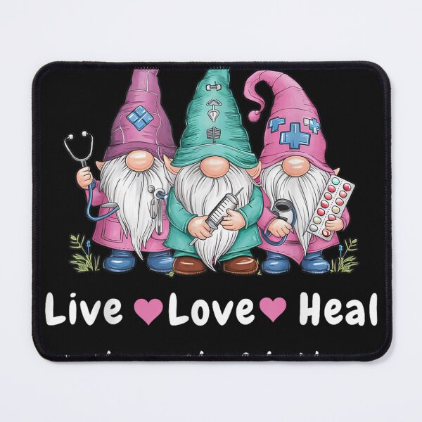 Item preview, Cute Gnome Live Love Heal Home Health Nurse designed and sold by LucindaLong ⭐⭐⭐⭐⭐(992).