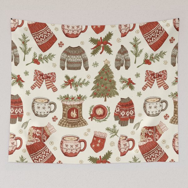 Item preview, Vintage Christmas Tree Farm Pattern Rustic Holiday Christmas Design designed and sold by LiviuGligoros.