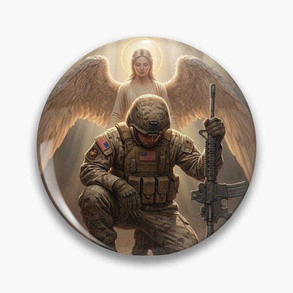 Item preview, Marine with Angel designed and sold by InkShiftLabs.