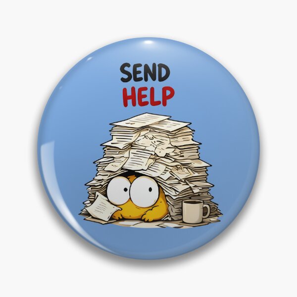 Item preview, Send Help Buried Paperwork Dinosaur Sticker designed and sold by PreeCha Art & Co..