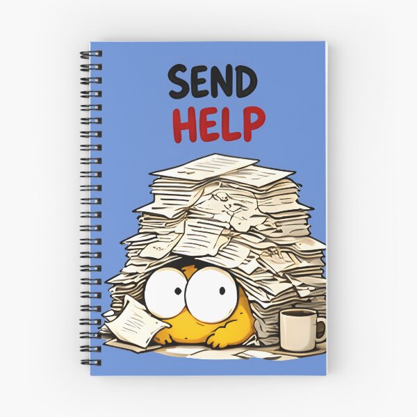 Item preview, Send Help Buried Paperwork Dinosaur Sticker designed and sold by PreeCha Art & Co..