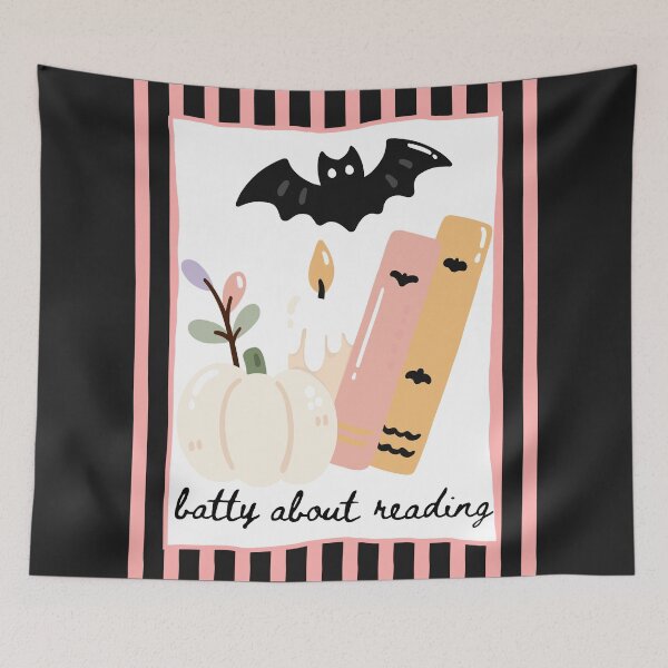 Item preview, Batty About Reading Love Fall Cute Bat Reading Booked Halloween Bookish Autumn designed and sold by Forevermore.