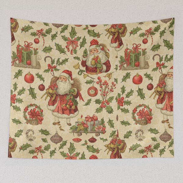 Item preview, Merry And Bright Christmas Pattern Vintage Holiday Lights Design designed and sold by LiviuGligoros.