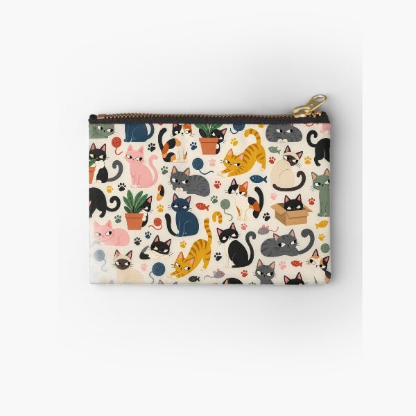 Item preview, Suspicious Cats and Botanical Leaves Seamless Pattern designed and sold by WangAew.