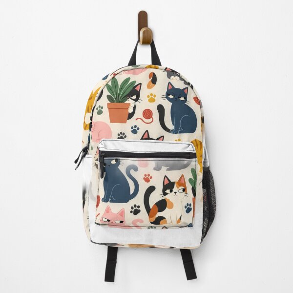 Item preview, Suspicious Cats and Botanical Leaves Seamless Pattern designed and sold by WangAew.