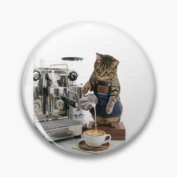 Item preview, Tabby Cat Barista Artist designed and sold by PictoVibe.