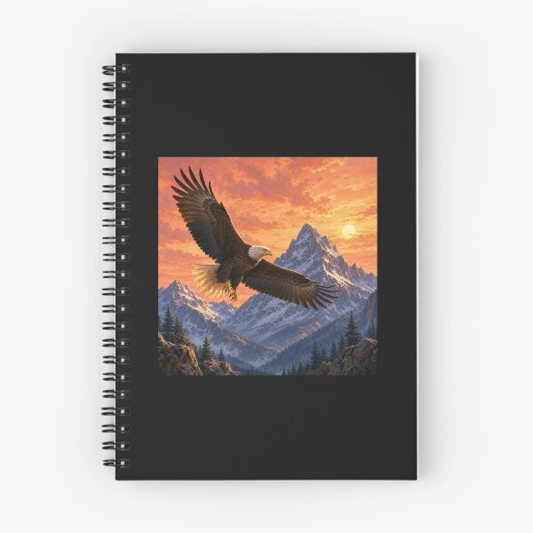 Item preview, Bald Eagle Alpine Sunset Mountain Outdoor Adventure Jeep Spare Tire Cover designed and sold by fungyar.