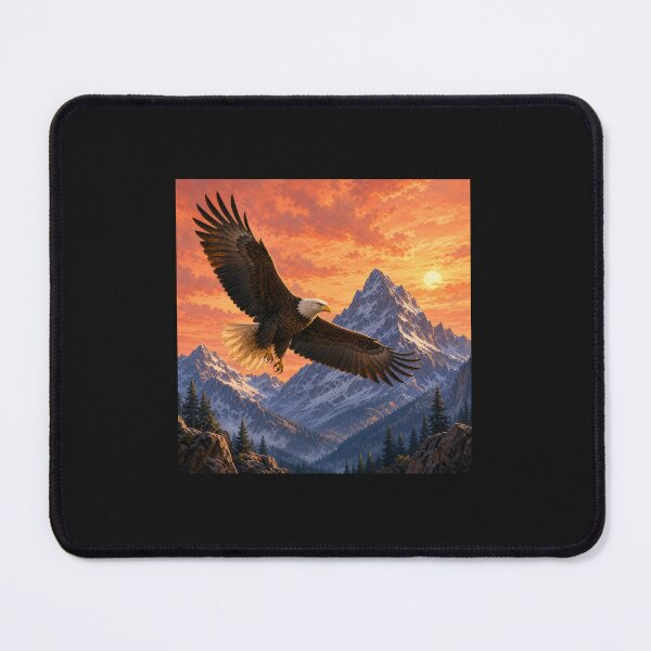 Item preview, Bald Eagle Alpine Sunset Mountain Outdoor Adventure Jeep Spare Tire Cover designed and sold by fungyar.