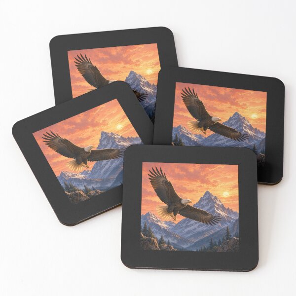 Item preview, Bald Eagle Alpine Sunset Mountain Outdoor Adventure Jeep Spare Tire Cover designed and sold by fungyar.