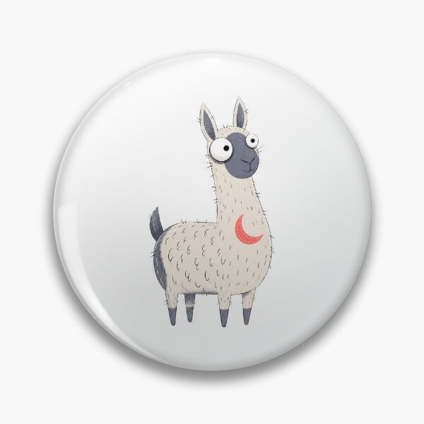 Item preview, Llama's Coral Moon Brooch designed and sold by The-Art-of-D.