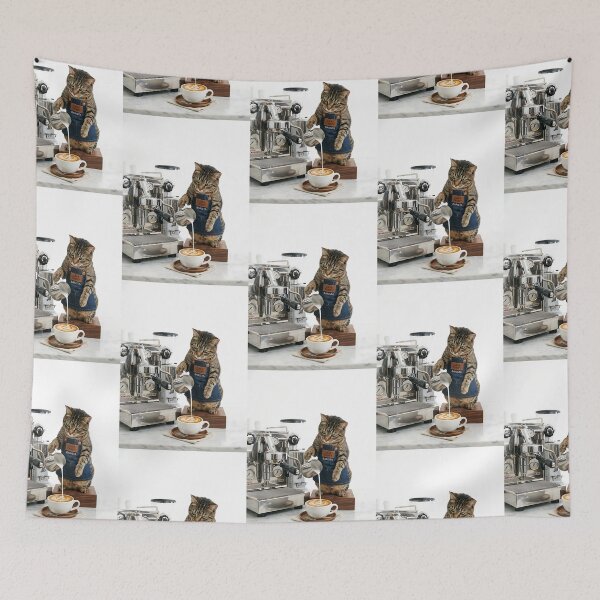 Item preview, Tabby Cat Barista Artist designed and sold by PictoVibe.