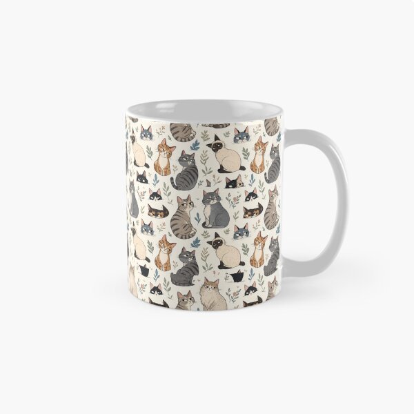 Item preview, Suspicious Cats and Botanical Leaves Seamless Pattern designed and sold by WangAew.