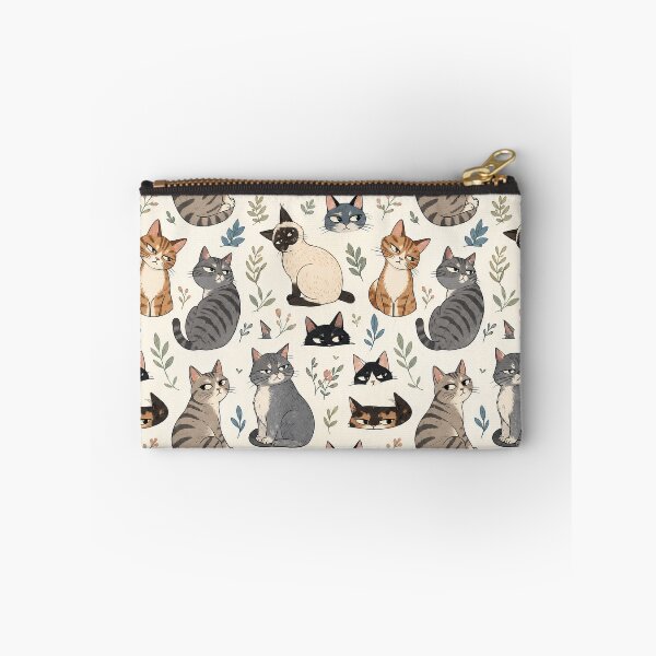 Item preview, Suspicious Cats and Botanical Leaves Seamless Pattern designed and sold by WangAew.