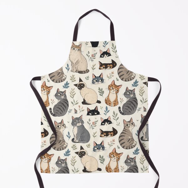Item preview, Suspicious Cats and Botanical Leaves Seamless Pattern designed and sold by WangAew.