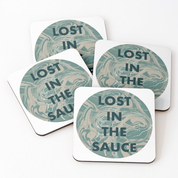 Item preview, Funny Lost In The Sauce Swirl Marble Quote designed and sold by ArtbyLanaN.