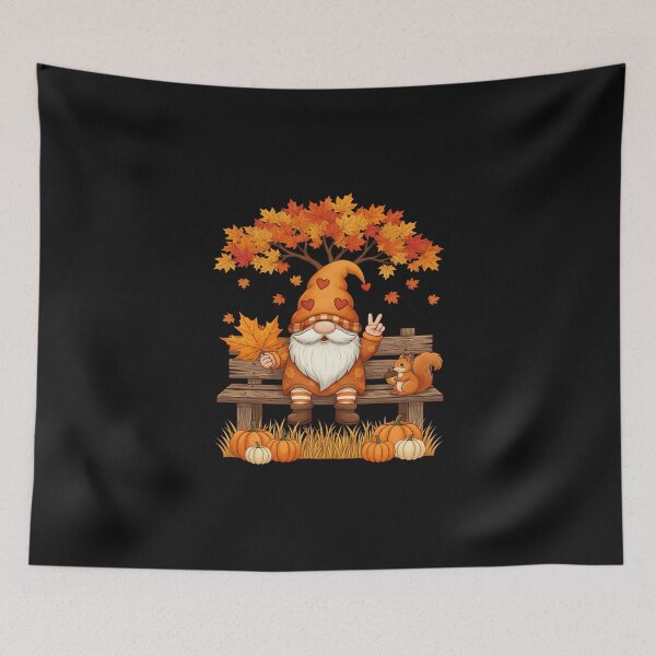 Item preview, Funny Peace Gnome Pumpkin Autumn Halloween Fall Thanksgiving designed and sold by LucindaLong ⭐⭐⭐⭐⭐(992).