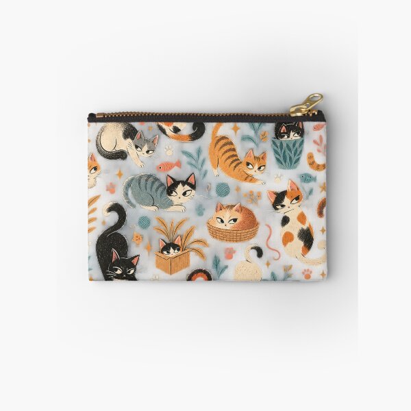 Item preview, Suspicious Cats and Botanical Leaves Seamless Pattern designed and sold by WangAew.