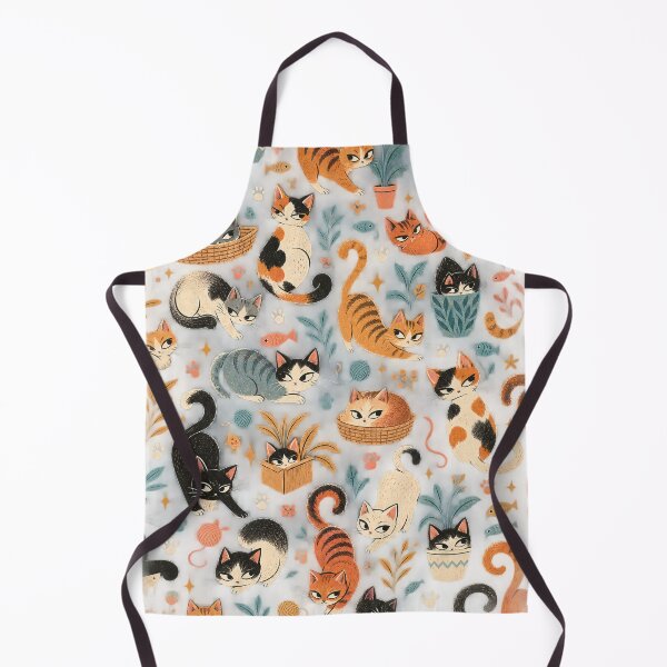 Item preview, Suspicious Cats and Botanical Leaves Seamless Pattern designed and sold by WangAew.