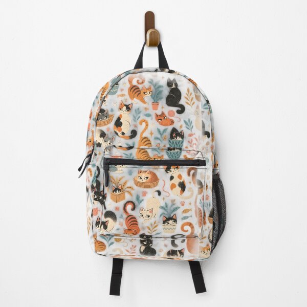 Item preview, Suspicious Cats and Botanical Leaves Seamless Pattern designed and sold by WangAew.