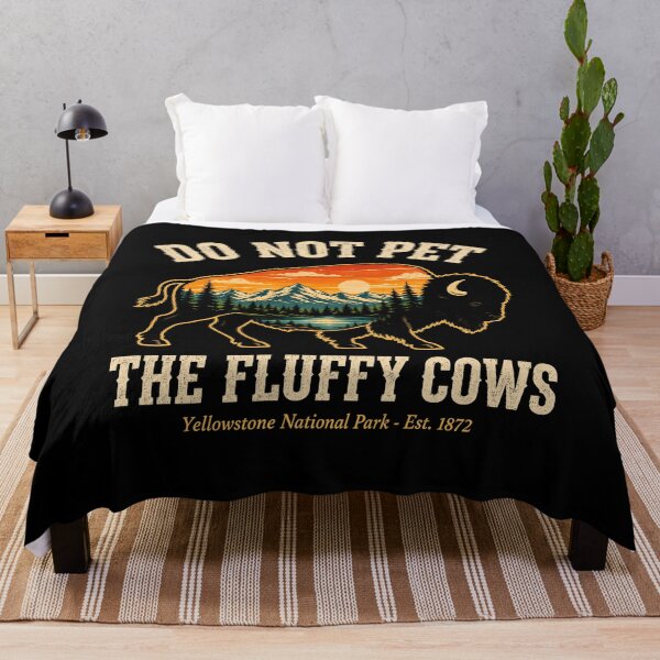 Item preview, Do Not Pet The Fluffy Cows Yellowstone Bison Vintage designed and sold by lorna-saway.