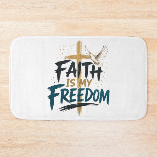 Item preview, Faith Is My Freedom Christian Dove Cross Design designed and sold by Rosie's Wildflower Boutique.