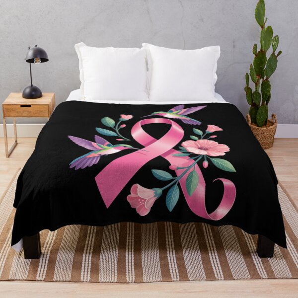 Item preview, Hummingbird Flower Pink Ribbon Breast Cancer Awarenes designed and sold by Nahkolahmom.