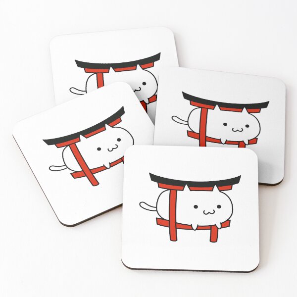 Item preview, Mochi Cat Torii Gate Cute Kawaii Japanese Culture Art designed and sold by RobotDanceBat.