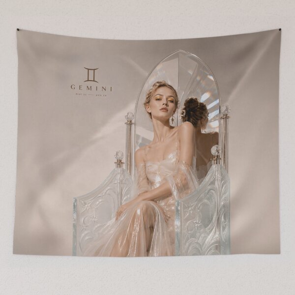 Item preview, Gemini Zodiac Goddess Fantasy Portrait designed and sold by AtelierHailey.