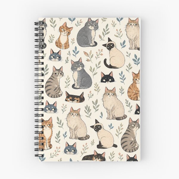 Item preview, Suspicious Cats and Botanical Leaves Seamless Pattern designed and sold by WangAew.