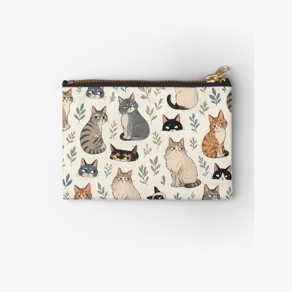 Item preview, Suspicious Cats and Botanical Leaves Seamless Pattern designed and sold by WangAew.