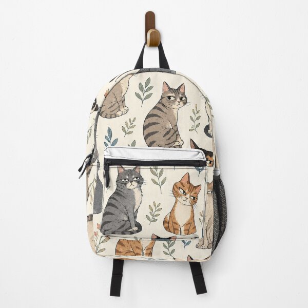 Item preview, Suspicious Cats and Botanical Leaves Seamless Pattern designed and sold by WangAew.